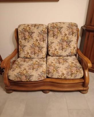 divano due posti legno