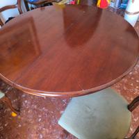 Tavolo rotondo in legno antico allungabile