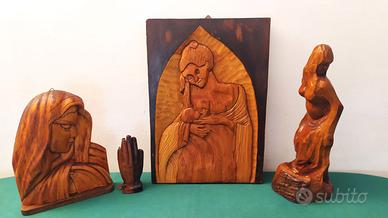 SCULTURE D'EPOCA IN LEGNO