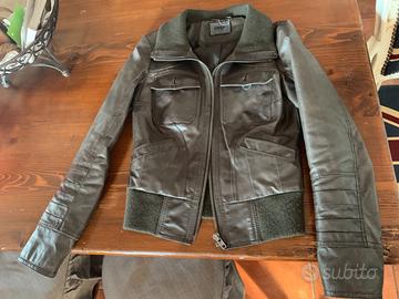 Giubbino pelle marrone Only tg S