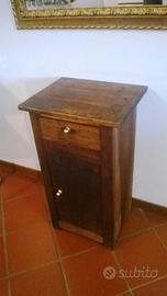 comodino restaurato Tavolo giallo laccato