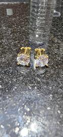 orecchini oro giallo 750 diamanti lab grown