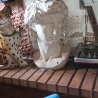 David testa in marmo e gesso