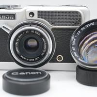 Canon Demi C con 28mm f/2.8 + 50mm f/2.8