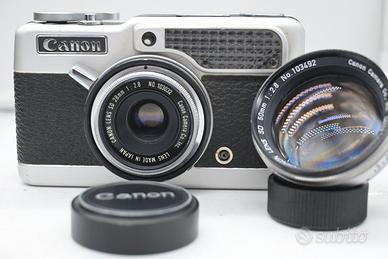 Canon Demi C con 28mm f/2.8 + 50mm f/2.8
