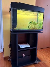 Acquario con pompa funzionante con mobiletto