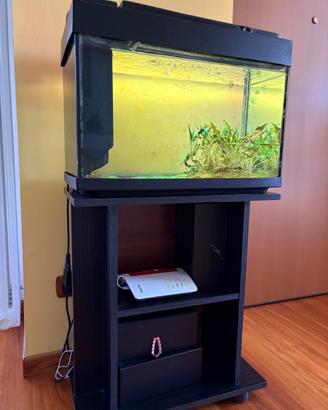 Acquario con pompa funzionante con mobiletto