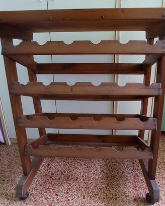 Mobiletto Cantinetta Portabottiglie su Ruote