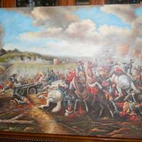 Prestigioso grande dipinto ad olio su tela