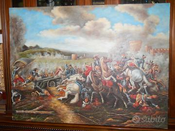 Prestigioso grande dipinto ad olio su tela