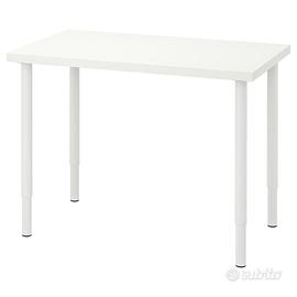 Tavolo IKEA LINNMON/OLOV 120x60 bianco REGOLABILE