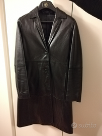 Giacca lunga in pelle