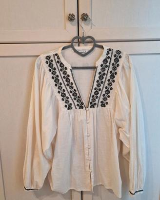 Blusa Zara ricamata stile boho taglia M