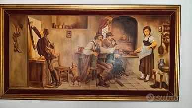 Quadro con scena di caccia