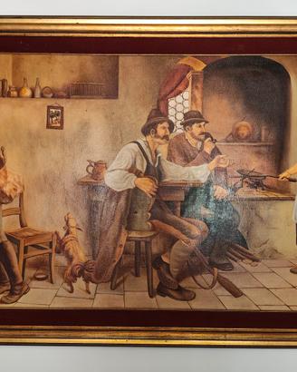 Quadro con scena di caccia