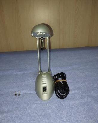 Lampada alogena telescopica colore argento + 2 lam
