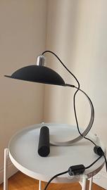 Lampada da tavolo anni 70 nera metallo
