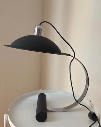 Lampada da tavolo anni 70 nera metallo