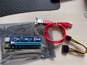 Riser GPU PCI-E 16x a 1x per Mining ETH