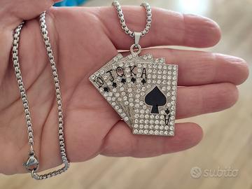 Collana trap hip hop nuova scala poker 