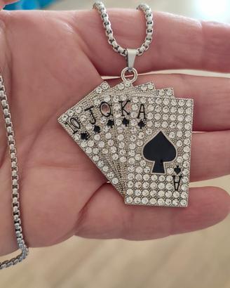 Collana trap hip hop nuova scala poker 