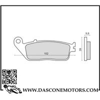 Coppia pastiglie freno anteriori organiche Honda C