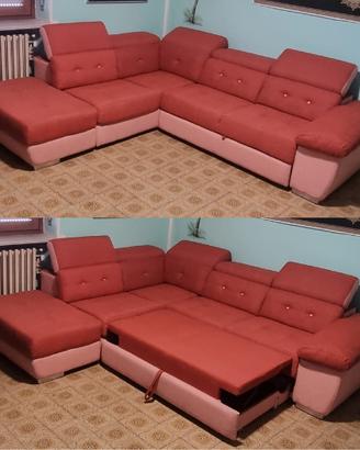 Divano Letto Angolare Grande Restaurato a Nuovo