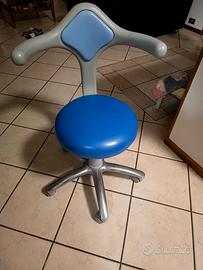 sedia/sgabello con ruote 