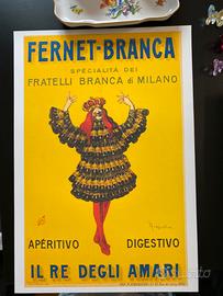 Poster stampa Fernet branca Cappiello re grande