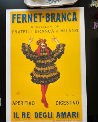 Poster stampa Fernet branca Cappiello re grande