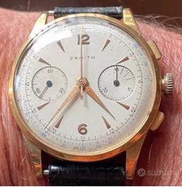 Zenith crono bicompax  1954 oro 18kt revisionato.