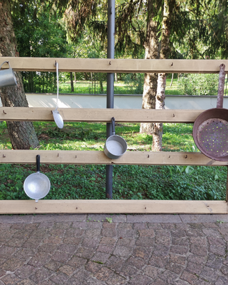 Antica rastrelliera étagère in legno
