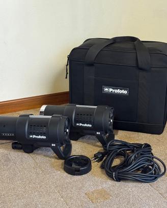 PROFOTO D2 DUO KIT 500/500 AirTTL flash come nuovi
