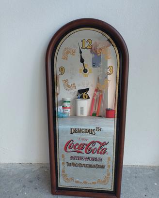 orologio a specchio coca cola da parete vintage 