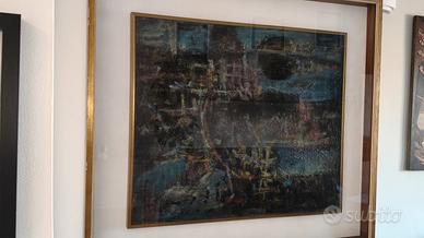 quadro dipinto lio tela Ibrahim Kodra  1957 50x60 