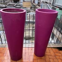 2 VASI DA ESTERNO ALTI FUXIA RESISTENTI, IN OTTIME