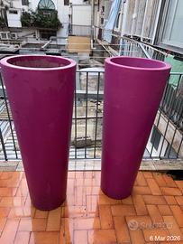 2 VASI DA ESTERNO ALTI FUXIA RESISTENTI, IN OTTIME