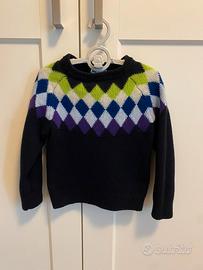 Jacadi - Pullover in lana 4 anni - Blu Navy