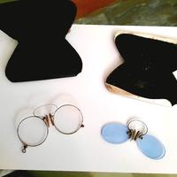 antichi occhiali stringinaso