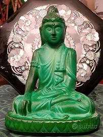 Buddha antico Curt Schlevogt vetro malachite