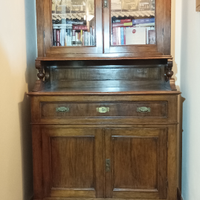 Vetrina credenza antica in legno libreria