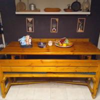 Tavolo con panche taverna legno massello