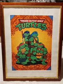 Quadro Tartarughe NInja 1987 e Vhs da collezione