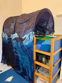 Letto reversibile Kura + tenda Ikea