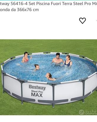 piscina NUOVA con pompa filtro e telo copertura