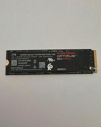SanDisk Optimus GX Pro 850X NVMe SSD 2 TB – Nuovo