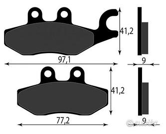 647079 PASTIGLIE POSTERIORE PIAGGIO BEVERLY 350 IE