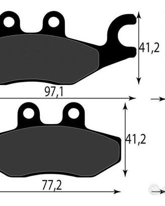 647079 PASTIGLIE POSTERIORE PIAGGIO BEVERLY 350 IE