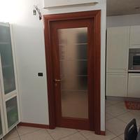 Porta da interno in vetro e legno