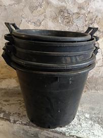 Bidoni Mastelli in plastica nera